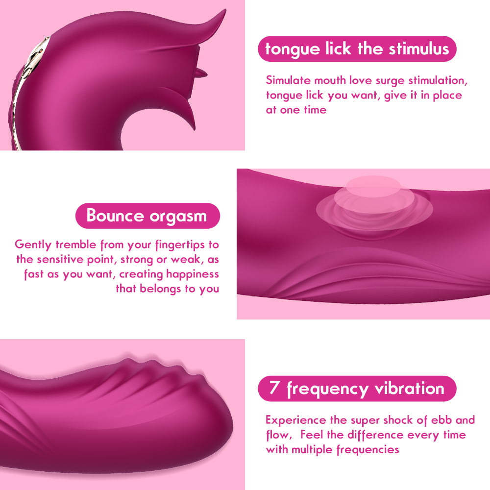 Vibrador para lamer la lengua 3 en 1 para mujer, juguete sexual de estimulación del clítoris 