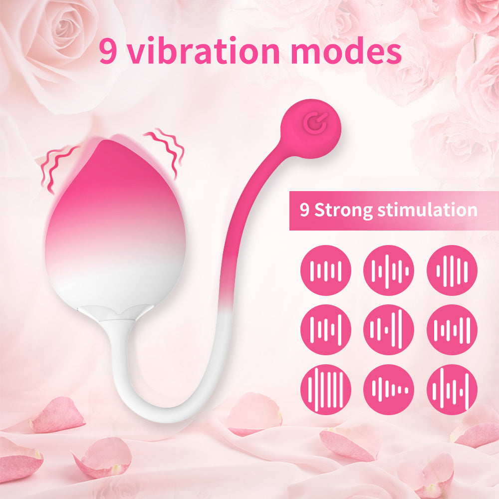 Vibrador de bragas con control remoto, aplicación portátil con forma de melocotón, 9 vibraciones 