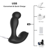 Anal Plug Masajeador de Próstata 3 en 1 con 5 Modos de Contoneo y 10 de Vibración 