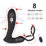 8 Vibration 8 Masajeador de Próstata Electrizante con Función de Descarga Eléctrica 