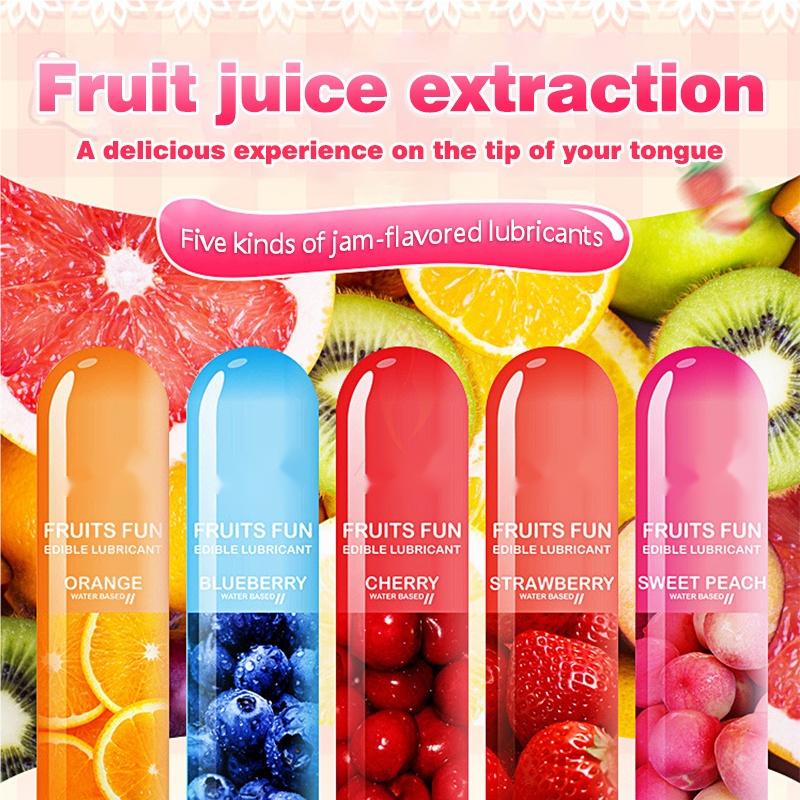 Fruit Flavored Water Based Personal Lubricant Edible Sex Lube 80ML