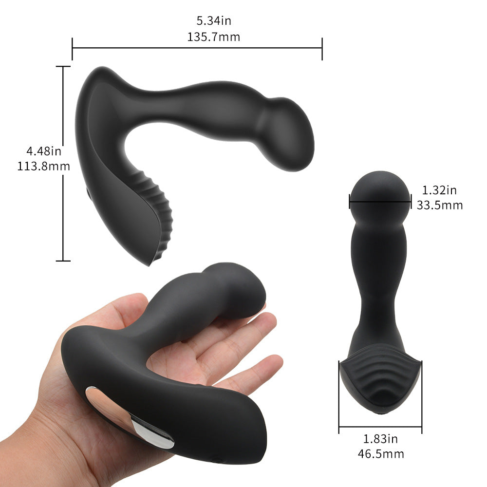 Anal Plug Masajeador de Próstata 3 en 1 con 5 Modos de Contoneo y 10 de Vibración 