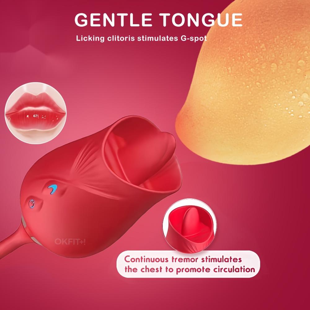 Vibrador rosa para lamer y chupar la lengua, juguete sexual para mujerKilla Vibrant Toy 