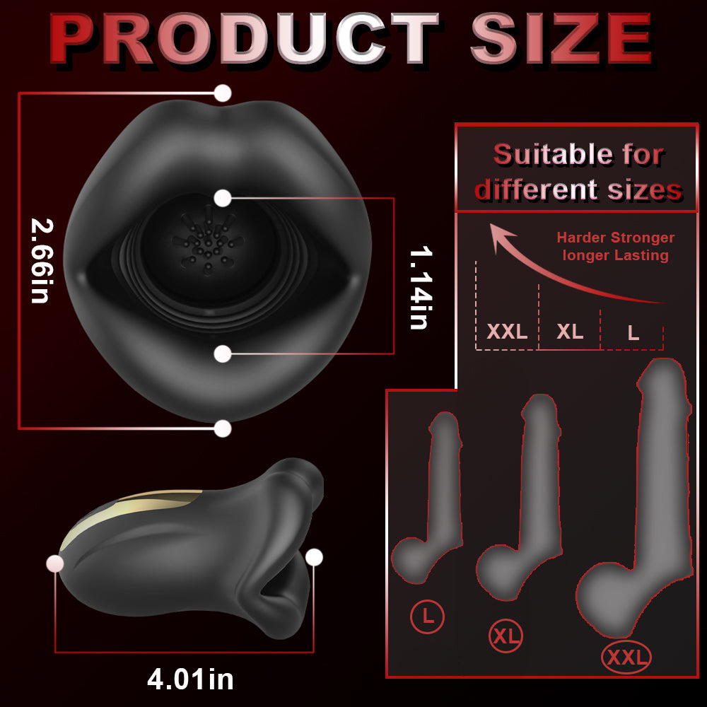 Blowjob Male Masturbator Realistic Mouth Masturbation Cup with 9 Vibration Modes Penis Vibrator Adult Toys