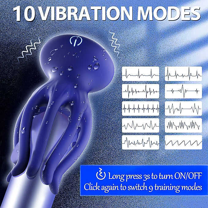 Penis Vibrator Male Trainer  Masturbator Adult Toys with 10 Powerful Vibration