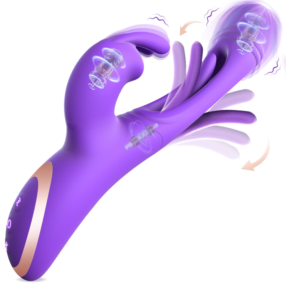 Vibradores de conejo vibrador de punto G femenino de estimulación múltiple 3 en 1 