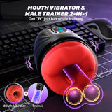 Realistic Blowjob Masturbator Heating Penis Vibrator Male Glans Trainer Masturbation Cup Adult Toys