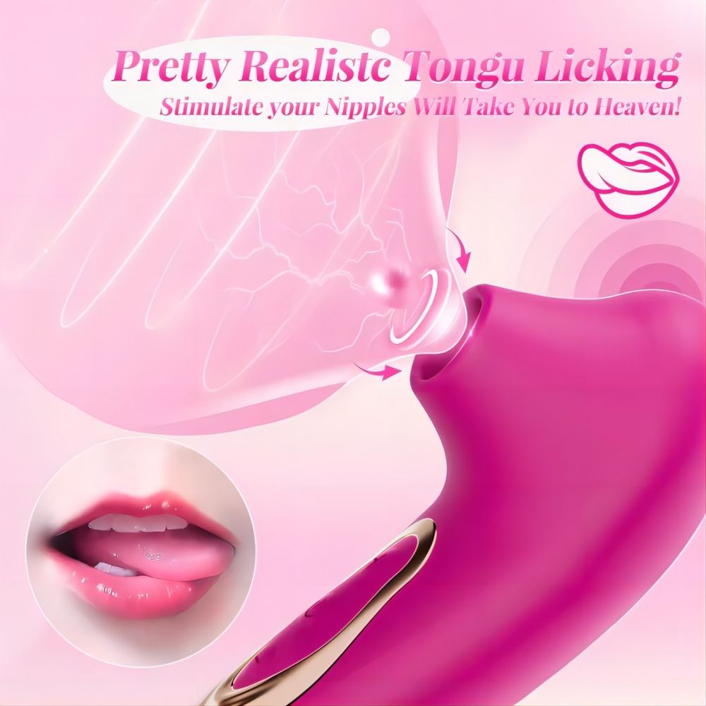 Unique Design Licking & Sucking Vibrator Women Sex Toy Clit Stimulator Adult Toys