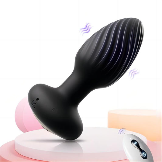 Butt Plug with 7 Rotating and Vibrating Modes Anal Vibrator Remote Control Anal Plug Sex Toy for Man & Woman