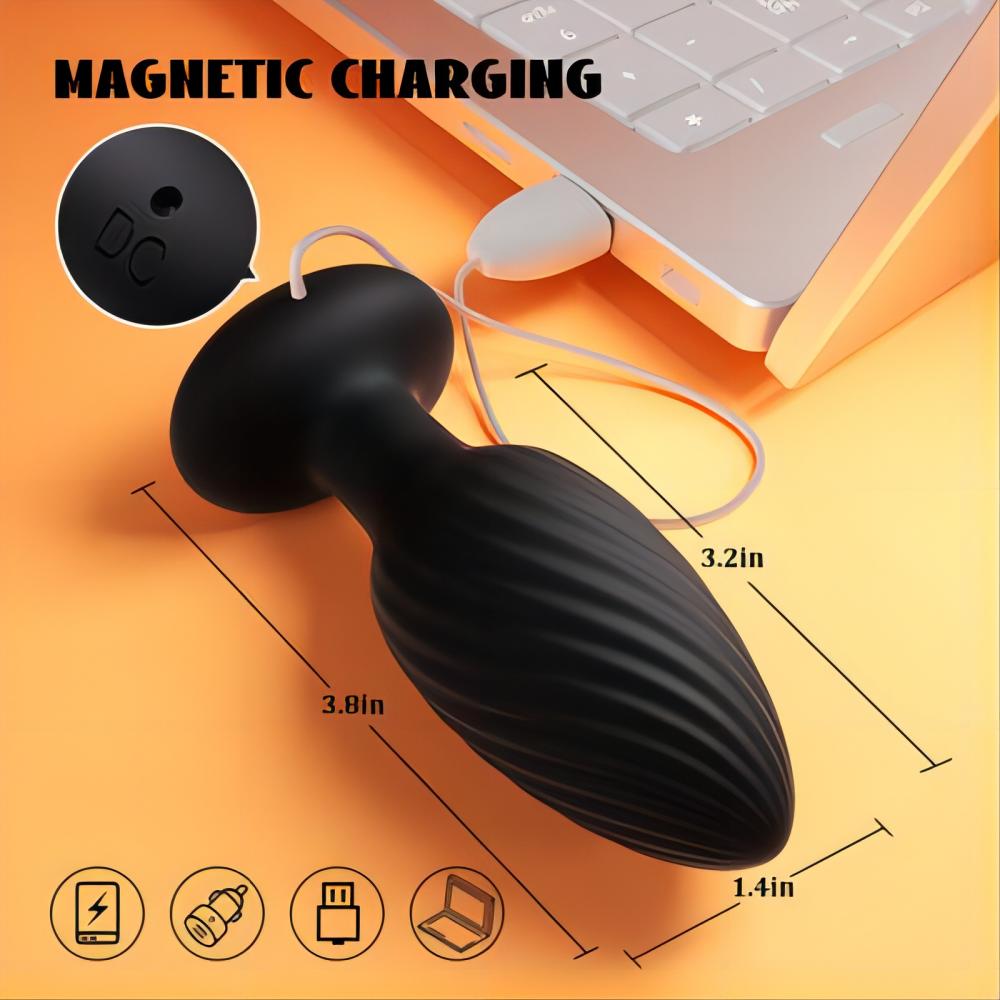 Butt Plug with 7 Rotating and Vibrating Modes Anal Vibrator Remote Control Anal Plug Sex Toy for Man & Woman