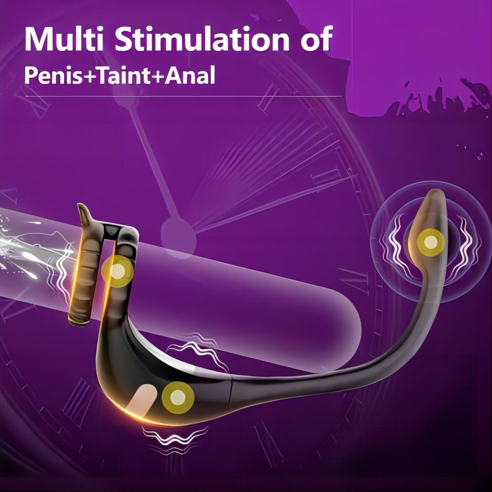 APP Control Anal Vibrator with Penis Rings Anal Sex Toy for Man Butt Plug Penis Vibrator