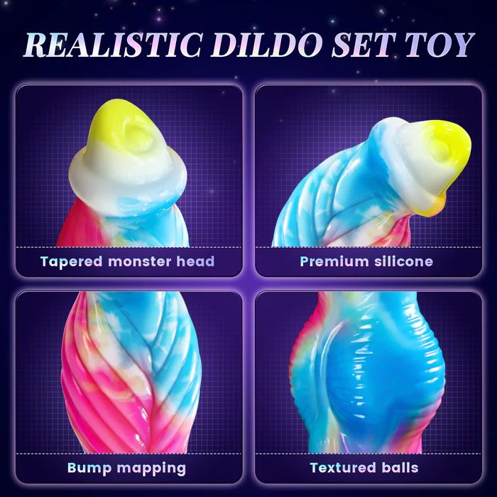 Plus Size Thick Monster Dildo Vibrator 10.2 inch Remote G-Spot Stimulation Sex Toy for Woman Adult Toys