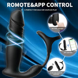 6 Masajeador de próstata masculino vibrante con aplicación Cock Ring y vibrador anal con control remoto 