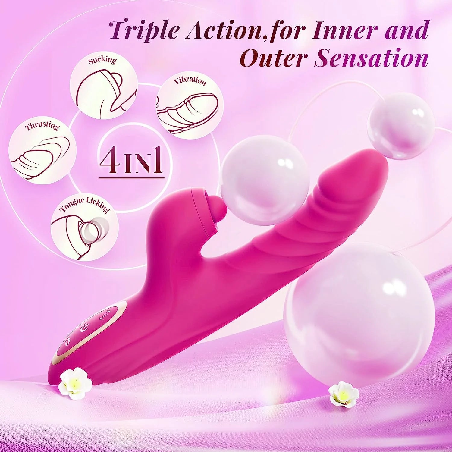 Vibrador consolador de empuje para mujer, estimulador de succión del clítoris, vibrador del punto G 