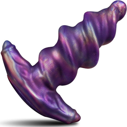 Large Fantasy Silicone Butt Plug 6.5" Spiral Wearable Dildo Plugs Unicorn Dildos Adult Sex Toys for Anal Training