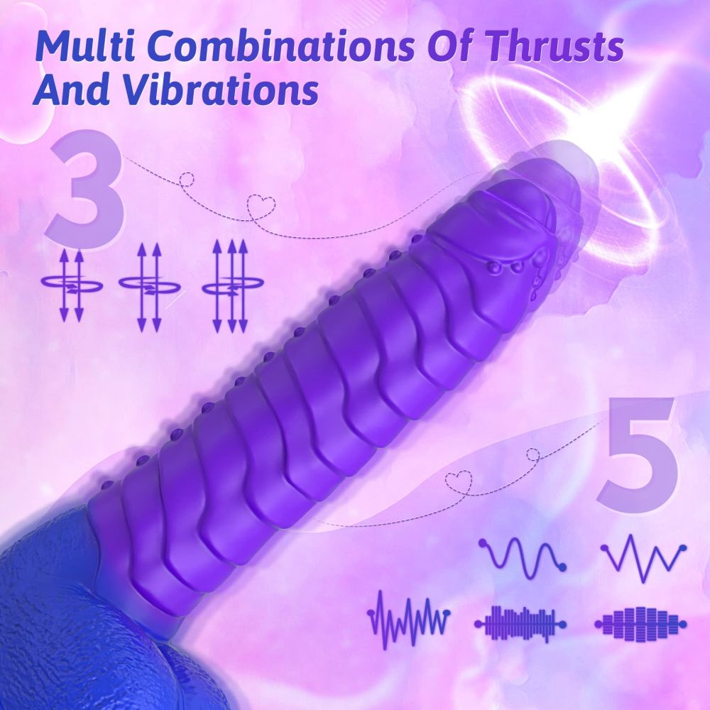 Thrusting Dildo with Intelligent Heating Monater Dildos G-Spot Vibrator Adult Toy