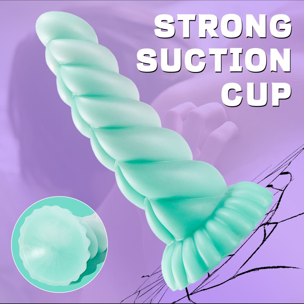 Monster Dildo Fantasy Unicorn Dildos 8.3in Silicone Anal Plug with Suction Cup Adult Toys