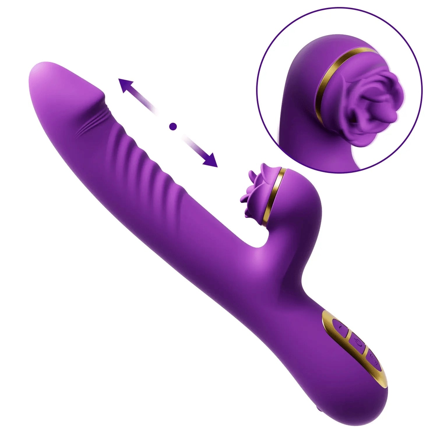 Woman Vibrator Tongue Licking Clitoral & G-spot Stimulator Thrusting Rabbit Vibrators Female Sex Toy