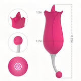 Vibrador rosa para lamer y punto G de alta frecuencia 2 en 1 