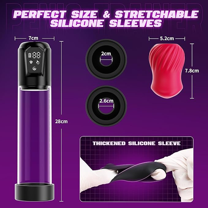 Male Penis Pump Vacuum Vibrating Masturbator Enlarge Pumps Adult Sex Toy for Men