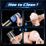 Penis Enlargement Pump Auto Male Erection Enhancement Training Adult Toys with LCD Screen & Realistic Pussy Sleeve