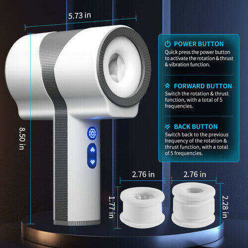 Raiden-Automático 5 Rotación telescópica 7 Vibraciones Taza de masturbación masculina de mano 