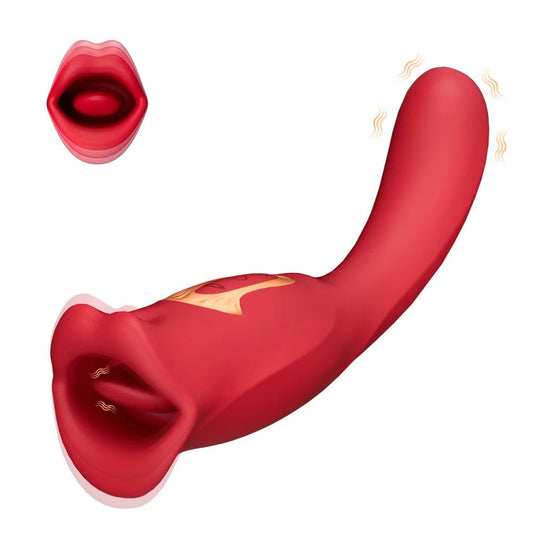 Vibrador del punto G para morder y lamer Rose Kiss 