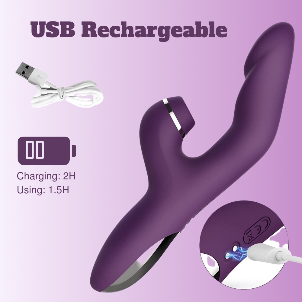 Vibrador de punto G con 10 vibraciones y 5 conejos chupadores 