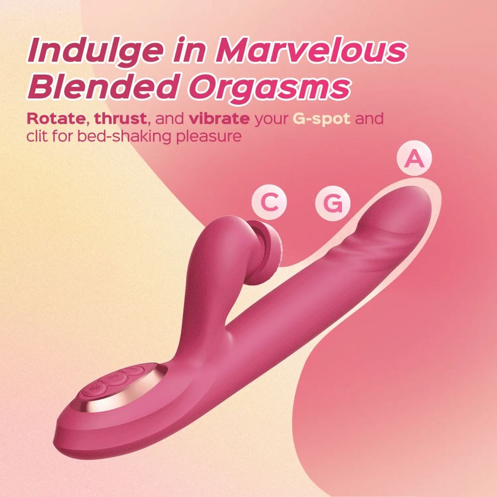 Thrusting Rotating G-Spot Vibrator Clitoral Stimulator Vortex Rabbit Vibrators Sex Toys for Woman