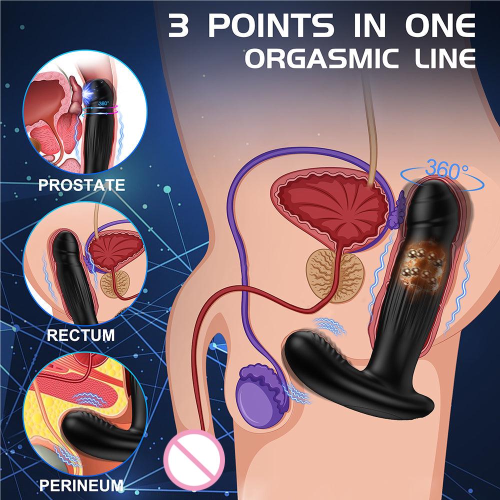 Rotating Prostate Massager Remote Control Anal Vibrator Butt Plug Adult Sex Toys