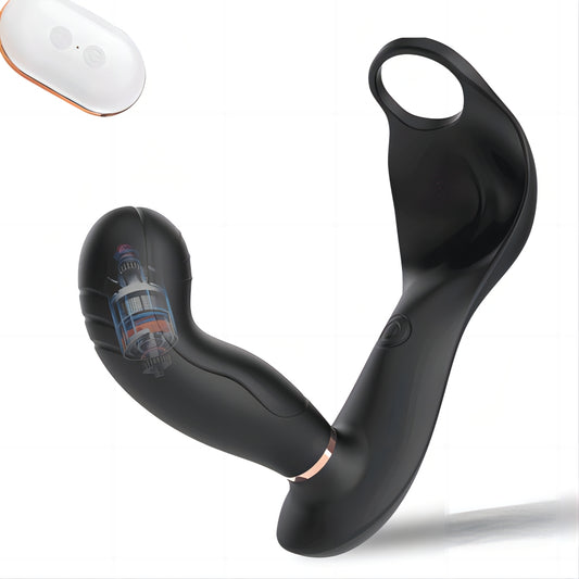 WILDER 7 Vibrador y 7 Pulsante Anal Próstata Juguete Burlas Butt Plug con Anillo para el Pene