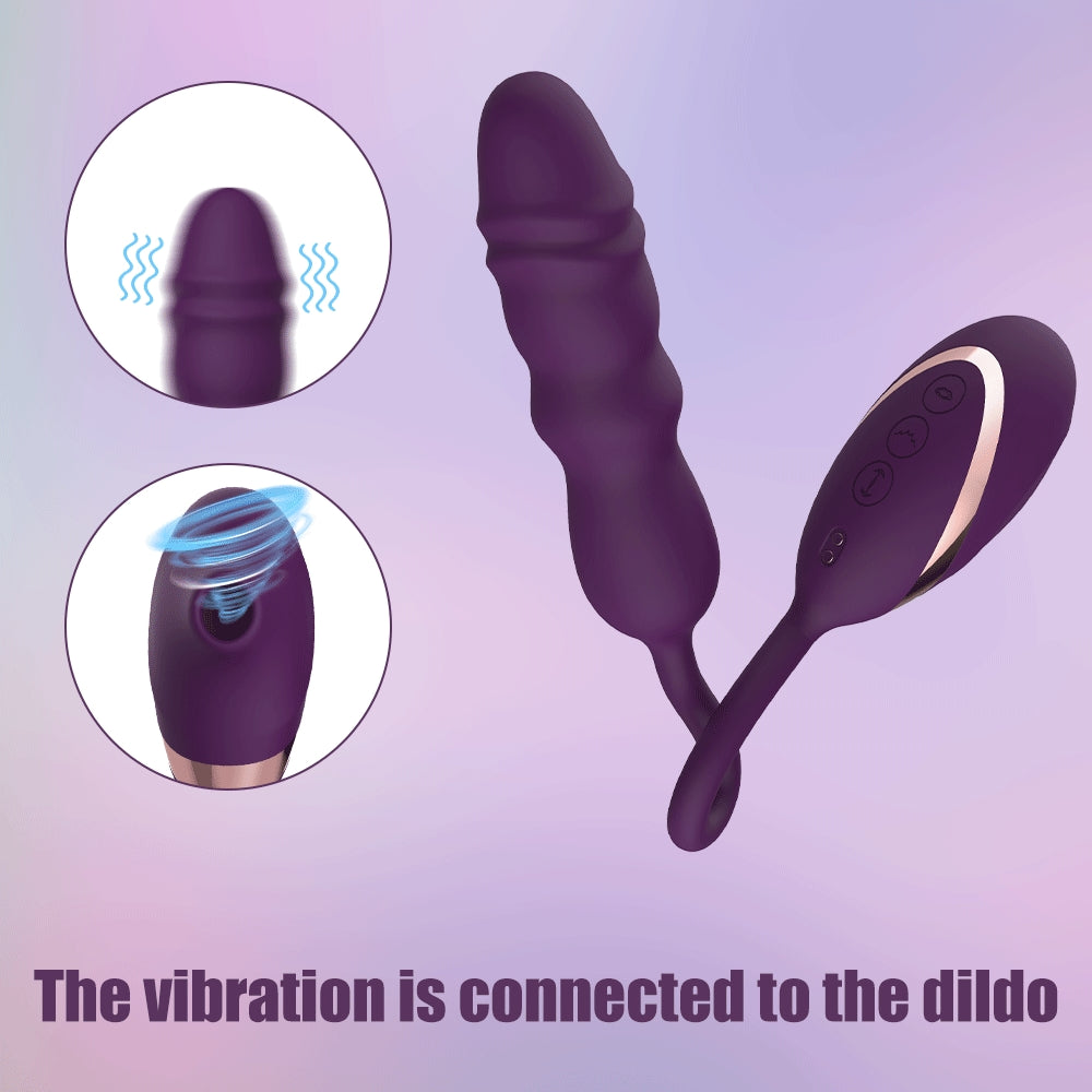 3 EN 1 Chupando Empuje Consolador Vibrador Clítoris Y Estimulación De La Vagina Juguete Sexual 