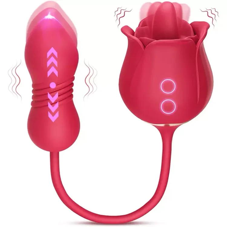 Juguete Rosa 3 en 1 - Vibrador para Mujer Pareja