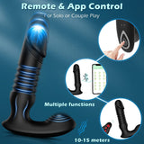 Fobono 7 Vibration 7 Thrusting App Control Vibrador anal Masaje de próstata 