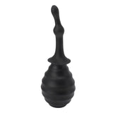 Bombilla de enema de ducha anal acanalada de silicona con punta curva 380ML 